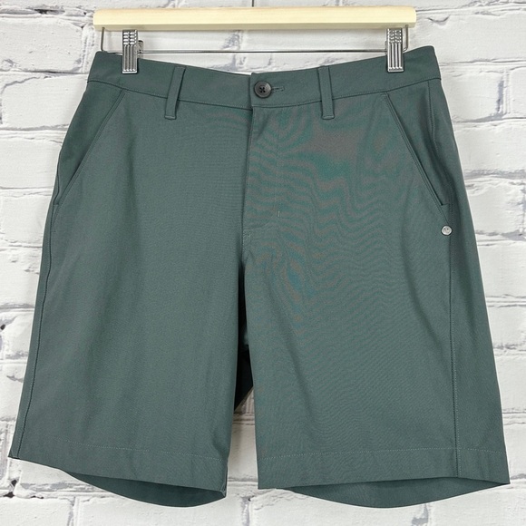 Vuori Meta Shorts Men’s Size 28 Aspen Gray Blue 8” Inseam Chino V379 Golf Active - Picture 2 of 11